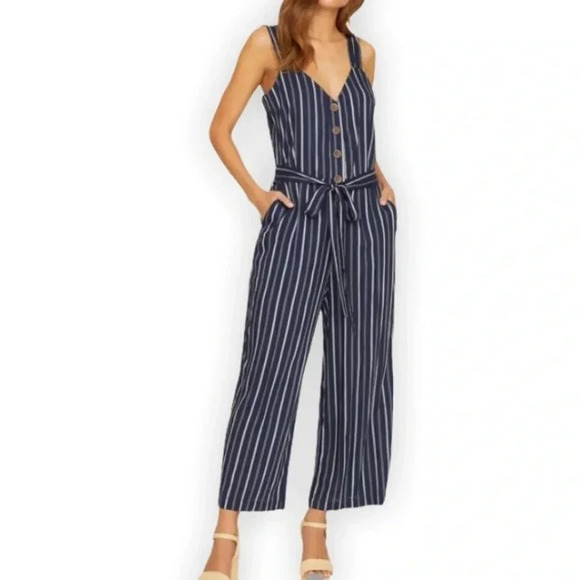 Sanctuary Striped Jumpsuit Size Medium NWT - Picture 1 of 12